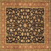 Square Persian Brown Traditional Rug, tr536brn