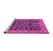 Sideview of Machine Washable Persian Pink Traditional Rug, wshtr536pnk