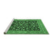 Sideview of Machine Washable Persian Emerald Green Traditional Area Rugs, wshtr536emgrn