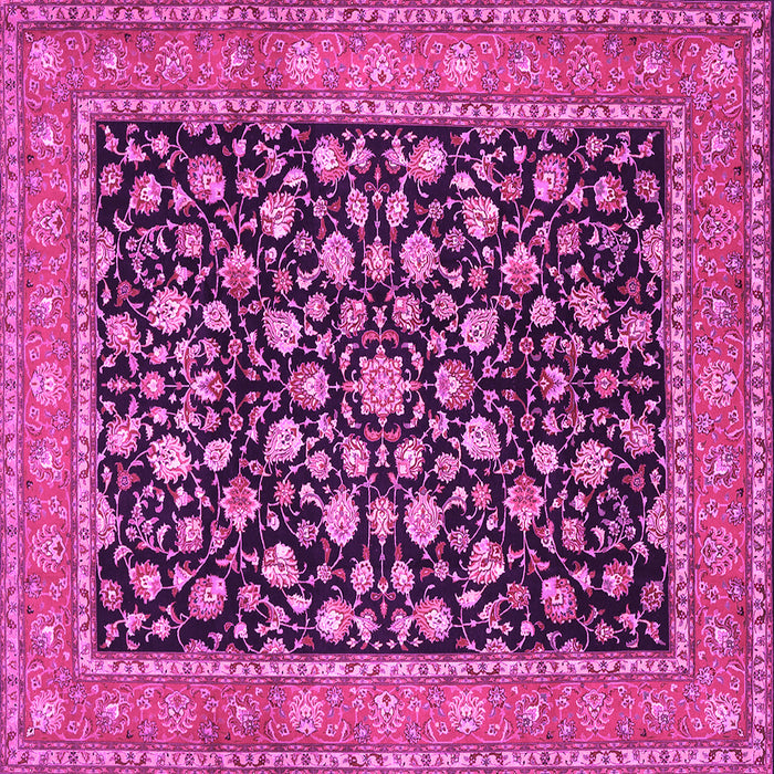 Square Persian Pink Traditional Rug, tr536pnk