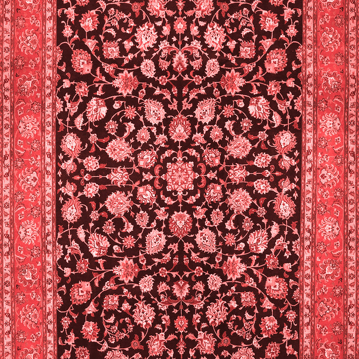 Machine Washable Persian Red Traditional Rug, wshtr536red