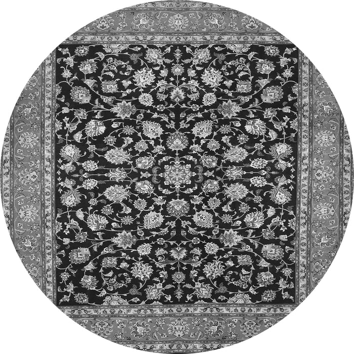 Machine Washable Persian Gray Traditional Rug, wshtr536gry