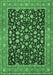 Machine Washable Persian Emerald Green Traditional Area Rugs, wshtr536emgrn