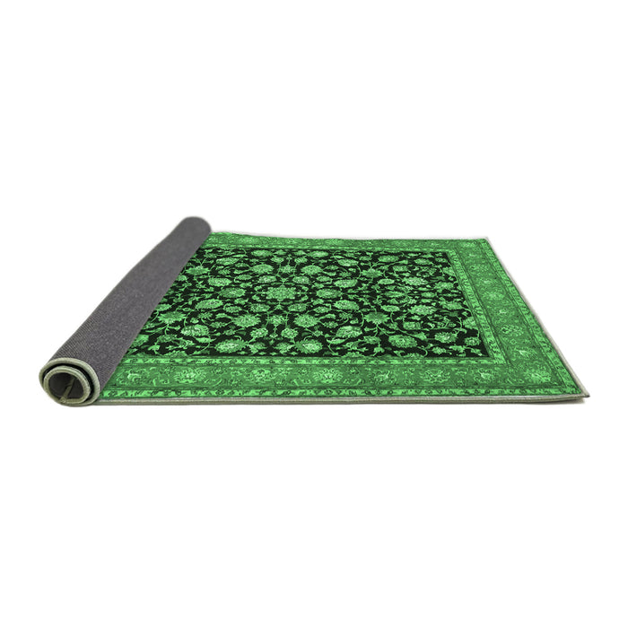 Sideview of Persian Emerald Green Traditional Rug, tr536emgrn