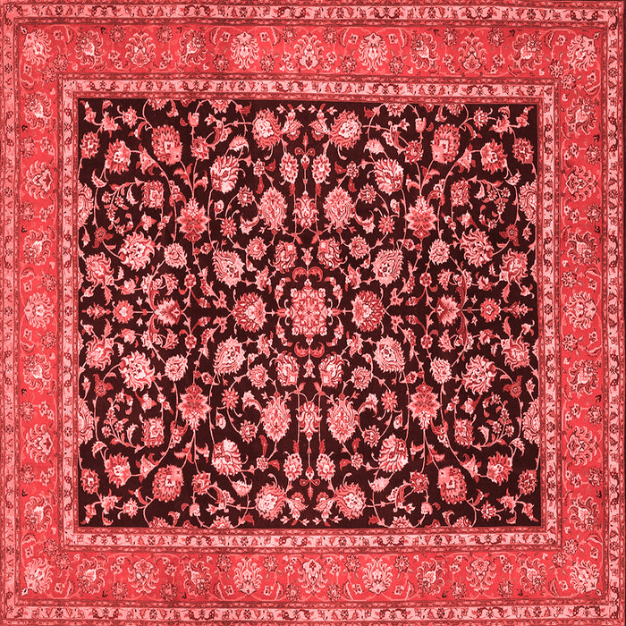 Machine Washable Persian Red Traditional Rug, wshtr536red