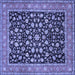 Square Persian Blue Traditional Rug, tr536blu