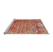 Sideview of Machine Washable Traditional Red Rug, wshtr537