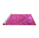 Sideview of Machine Washable Persian Pink Traditional Rug, wshtr537pnk