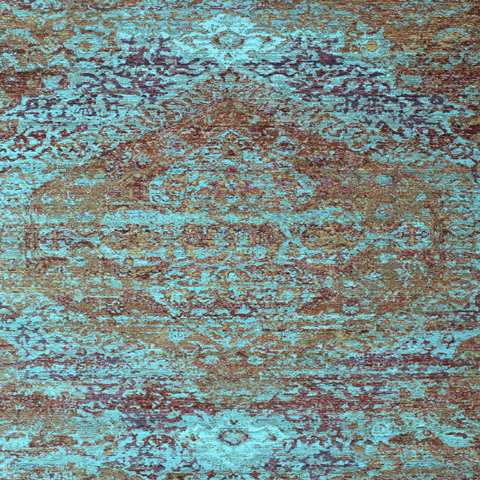 Square Persian Light Blue Traditional Rug, tr537lblu