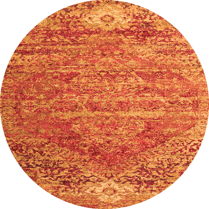 Machine Washable Persian Orange Traditional Area Rugs, wshtr537org