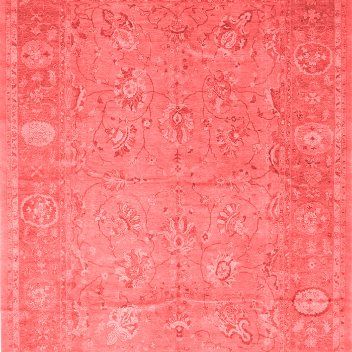Machine Washable Oriental Red Traditional Rug, wshtr538red