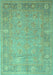 Oriental Turquoise Traditional Rug, tr538turq