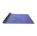Sideview of Oriental Blue Traditional Rug, tr538blu