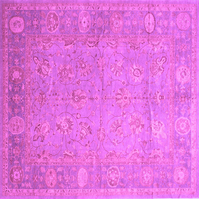 Square Oriental Purple Traditional Rug, tr538pur