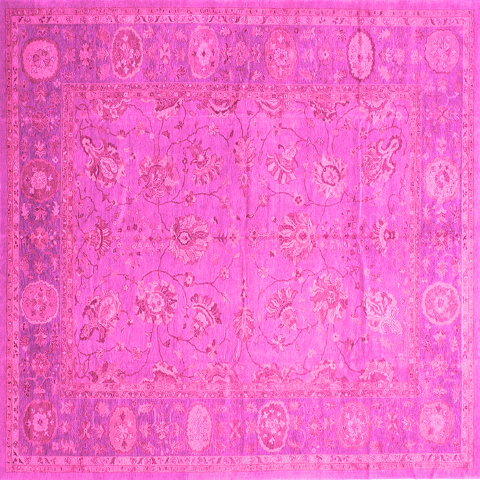 Square Oriental Pink Traditional Rug, tr538pnk