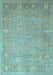 Oriental Light Blue Traditional Rug, tr538lblu