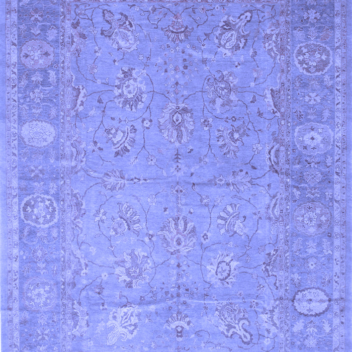 Machine Washable Oriental Blue Traditional Rug, wshtr538blu
