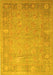 Oriental Yellow Traditional Rug, tr538yw