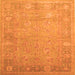 Serging Thickness of Oriental Orange Traditional Rug, tr538org