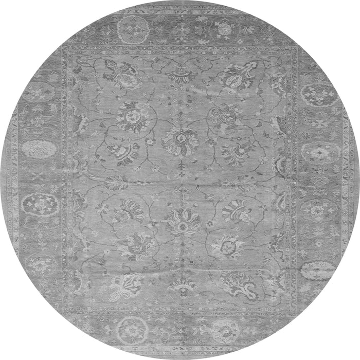 Square Oriental Gray Traditional Rug, tr538gry