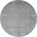 Square Oriental Gray Traditional Rug, tr538gry