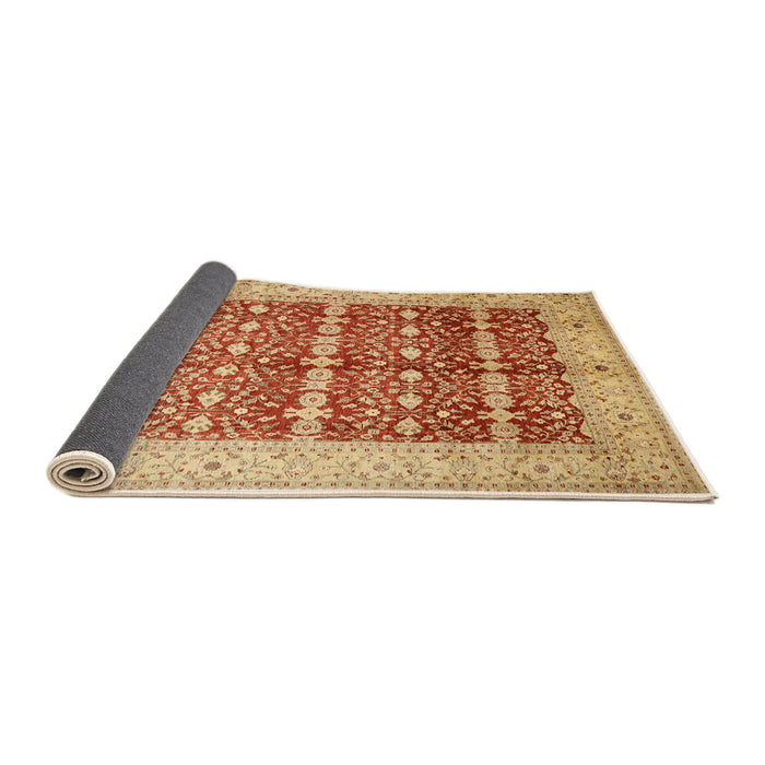 Sideview of Traditional Orange Red Oriental Rug, tr539
