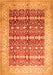 Serging Thickness of Machine Washable Oriental Orange Traditional Area Rugs, wshtr539org