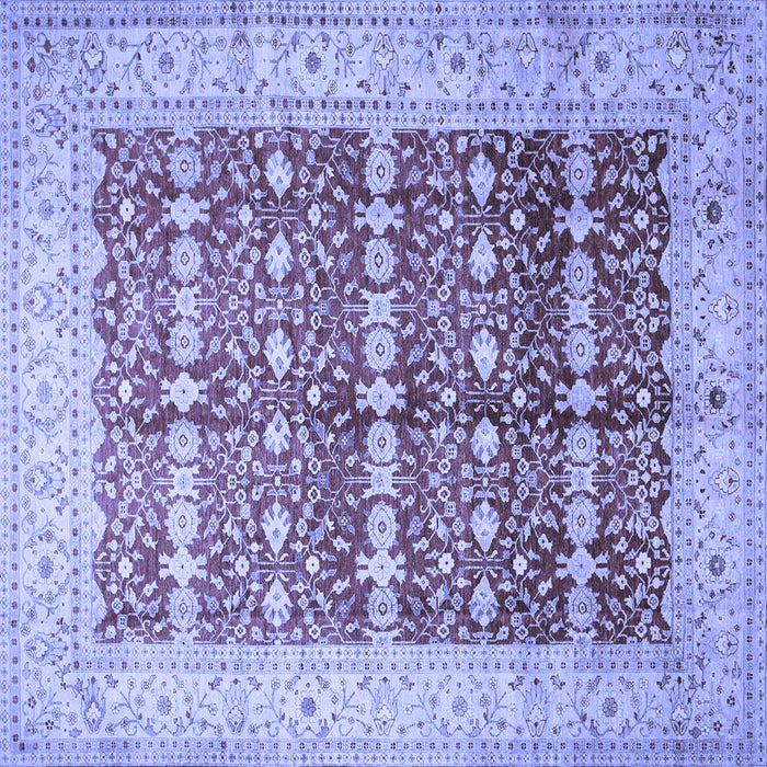 Square Oriental Blue Traditional Rug, tr539blu