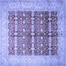 Square Oriental Blue Traditional Rug, tr539blu