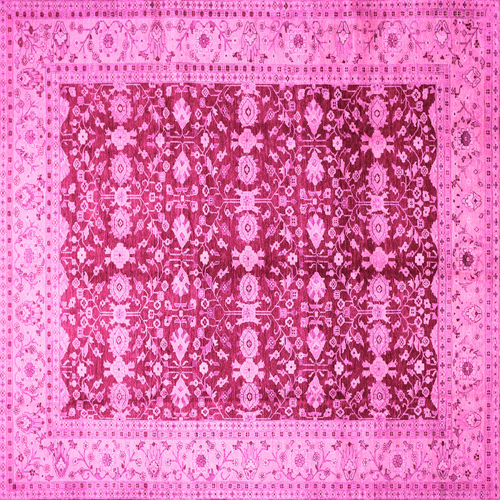 Square Oriental Pink Traditional Rug, tr539pnk