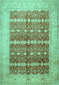 Oriental Turquoise Traditional Rug, tr539turq