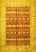 Oriental Yellow Traditional Rug, tr539yw