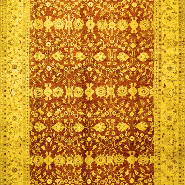 Oriental Yellow Traditional Rug, tr539yw