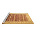 Sideview of Machine Washable Oriental Brown Traditional Rug, wshtr539brn