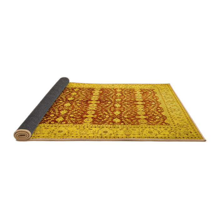 Sideview of Oriental Yellow Traditional Rug, tr539yw