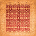 Serging Thickness of Oriental Orange Traditional Rug, tr539org