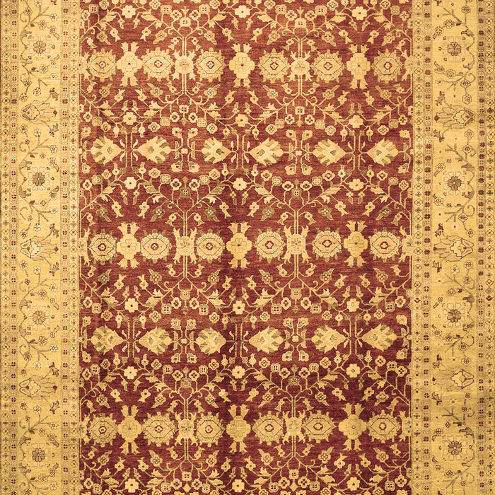 Machine Washable Oriental Brown Traditional Rug, wshtr539brn