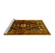 Sideview of Machine Washable Persian Yellow Traditional Rug, wshtr53yw