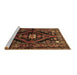 Sideview of Machine Washable Persian Brown Traditional Rug, wshtr53brn