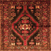 Round Machine Washable Persian Orange Traditional Area Rugs, wshtr53org