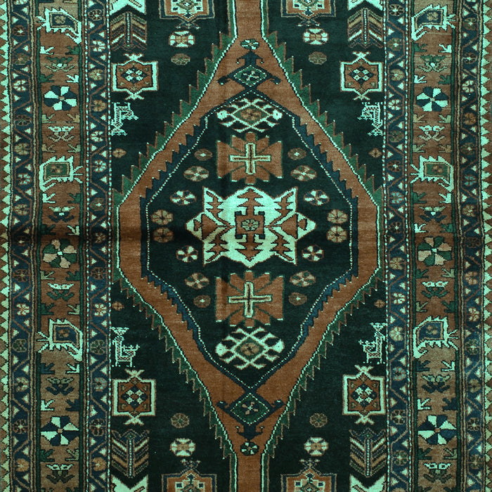 Machine Washable Persian Turquoise Traditional Area Rugs, wshtr53turq