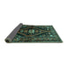 Sideview of Persian Turquoise Traditional Rug, tr53turq