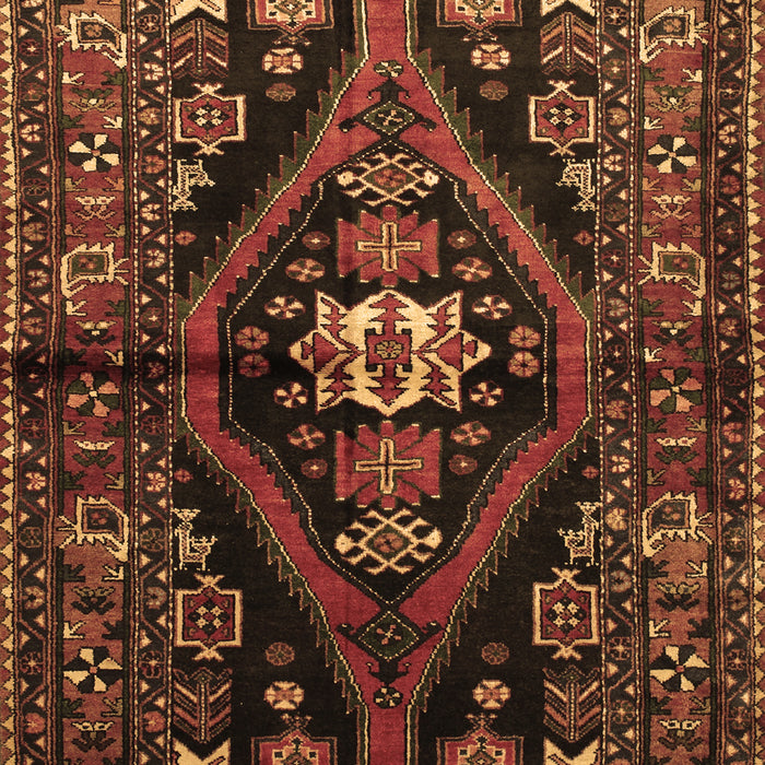 Machine Washable Persian Brown Traditional Rug, wshtr53brn