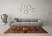 Machine Washable Persian Brown Traditional Rug in a Living Room,, wshtr53brn