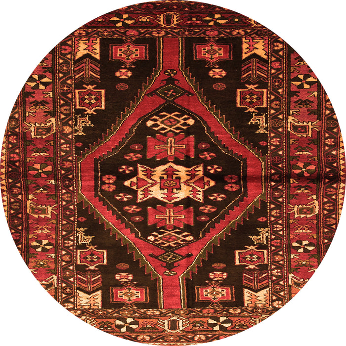 Square Persian Orange Traditional Rug, tr53org