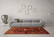 Machine Washable Persian Orange Traditional Area Rugs in a Living Room, wshtr53org