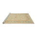 Sideview of Machine Washable Traditional Brown Gold Rug, wshtr540