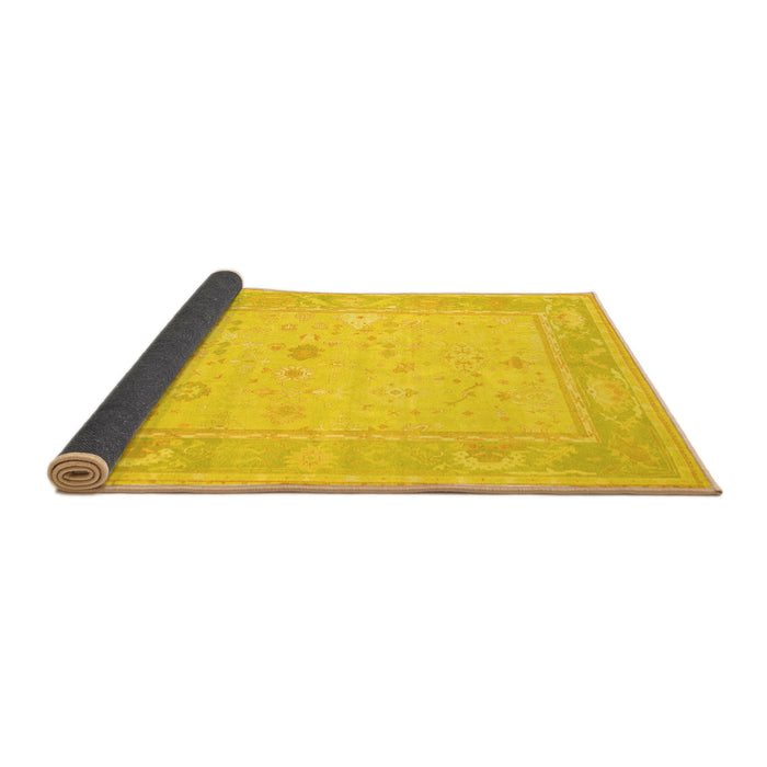 Sideview of Oriental Yellow Traditional Rug, tr540yw