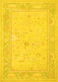 Oriental Yellow Traditional Rug, tr540yw