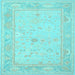 Square Oriental Light Blue Traditional Rug, tr540lblu